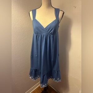 LOFT Blue Chemise with Sweetheart Neckline